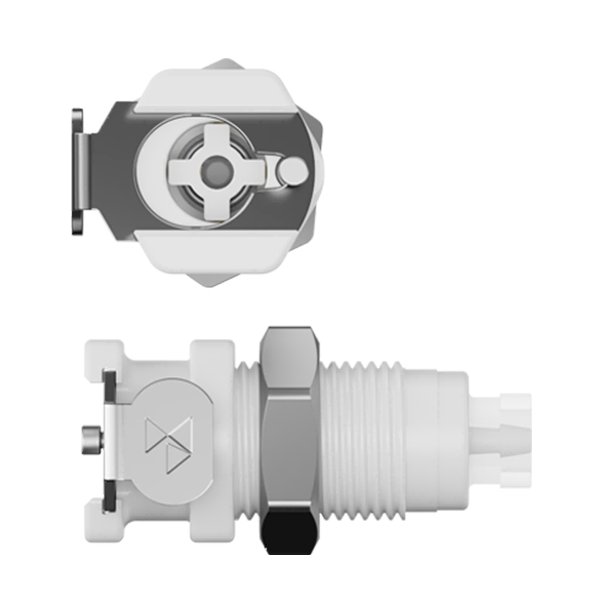Q20 Quick coupling, Panel Mount, Female, with valve, POM