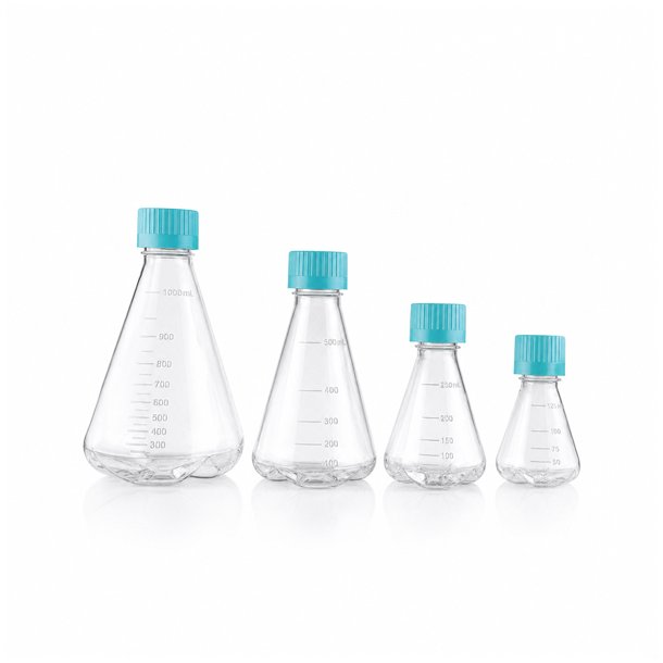 Erlenmeyer cellekulturkolber med baffles