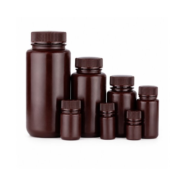 Wide Neck Amber Bottle