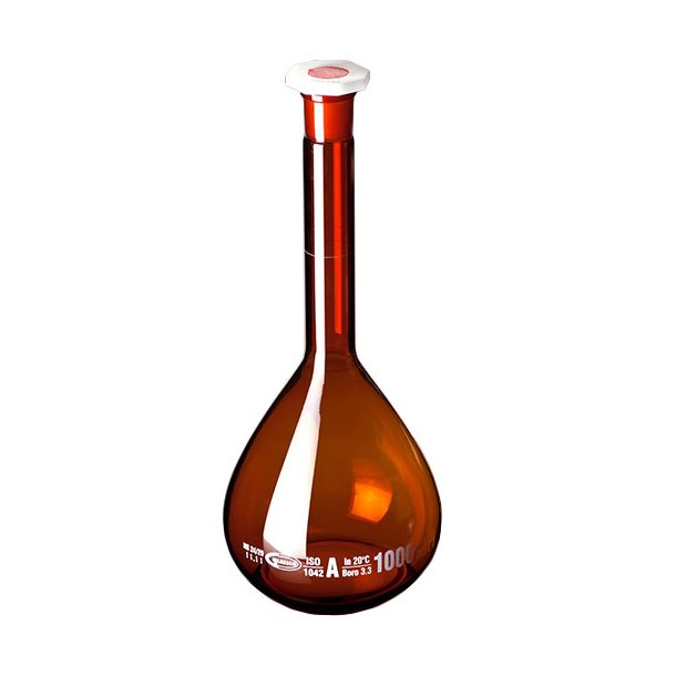 Volumetric Flask, Amber