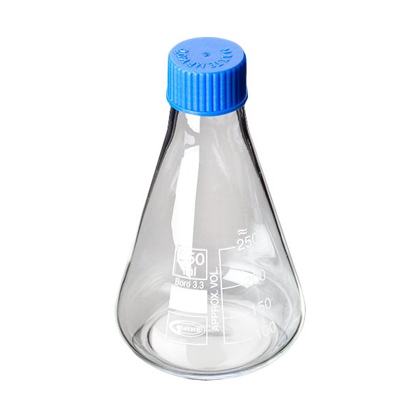 Erlenmeyer Flask (Conical), With Screw Cap