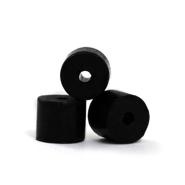 Topes para tubos de f�cil uso LP-TS-BL-100 para tubos con DI 0.5 mm x EP 0.86 mm, negros, 100 piezas